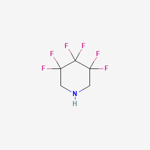 molecular formula C5H5F6N B13202968 3,3,4,4,5,5-Hexafluoropiperidine CAS No. 2145-59-7