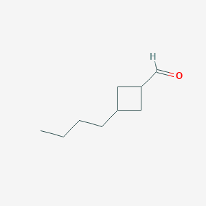 molecular formula C9H16O B13202970 3-Butylcyclobutane-1-carbaldehyde 