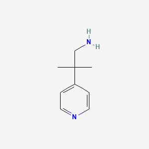 molecular formula C9H14N2 B1320299 2-Methyl-2-(pyridin-4-yl)propan-1-amine CAS No. 1060815-29-3