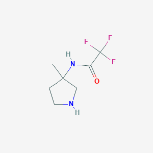 molecular formula C7H11F3N2O B13202994 2,2,2-Trifluoro-N-(3-methylpyrrolidin-3-yl)acetamide 