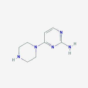 molecular formula C8H13N5 B1320301 4-(哌嗪-1-基)嘧啶-2-胺 CAS No. 59215-38-2