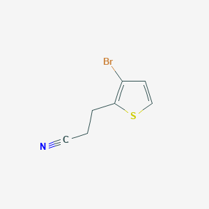 molecular formula C7H6BrNS B13203017 3-(3-Bromothiophen-2-yl)propanenitrile 