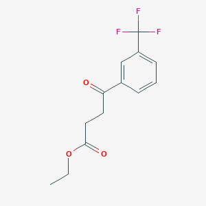 molecular formula C13H13F3O3 B1320303 Ethyl 4-oxo-4-(3-trifluoromethylphenyl)butyrate CAS No. 166312-68-1