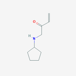 molecular formula C9H15NO B13203030 1-(Cyclopentylamino)but-3-en-2-one 
