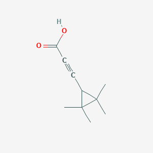molecular formula C10H14O2 B13203031 3-(2,2,3,3-Tetramethylcyclopropyl)prop-2-ynoic acid 