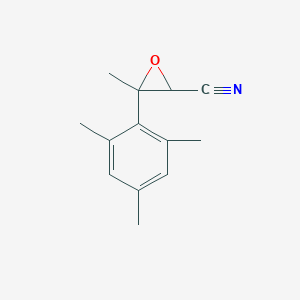 molecular formula C13H15NO B13203040 3-Methyl-3-(2,4,6-trimethylphenyl)oxirane-2-carbonitrile 