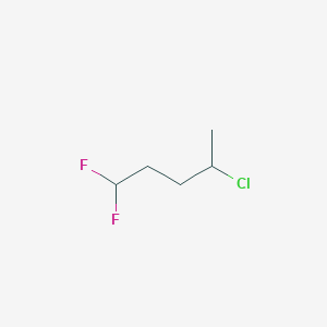 molecular formula C5H9ClF2 B13203046 4-Chloro-1,1-difluoropentane 