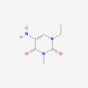 molecular formula C7H11N3O2 B13203055 5-Amino-1-ethyl-3-methyl-1,2,3,4-tetrahydropyrimidine-2,4-dione 