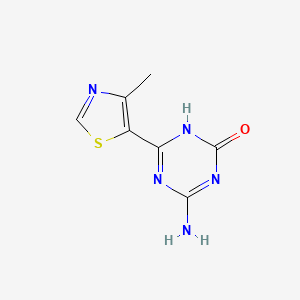 molecular formula C7H7N5OS B13203065 4-Amino-6-(4-methyl-1,3-thiazol-5-YL)-2,5-dihydro-1,3,5-triazin-2-one 