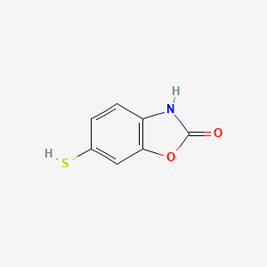 molecular formula C7H5NO2S B13203089 6-Sulfanyl-2,3-dihydro-1,3-benzoxazol-2-one 