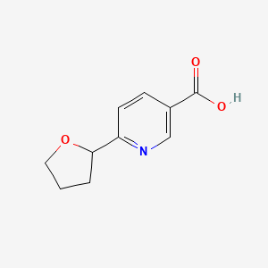 molecular formula C10H11NO3 B13203109 6-(Tetrahydrofuran-2-yl)nicotinic acid 