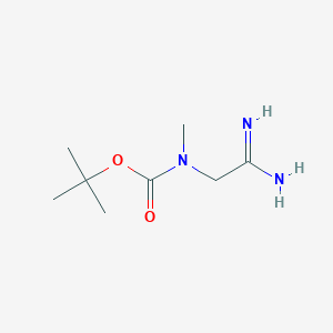 molecular formula C8H17N3O2 B13203137 tert-Butyl N-(carbamimidoylmethyl)-N-methylcarbamate 