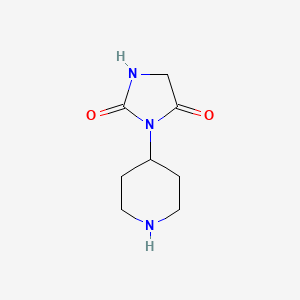 molecular formula C8H13N3O2 B13203138 3-(4-Piperidinyl)-2,4-imidazolidinedione CAS No. 550369-99-8