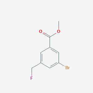 molecular formula C9H8BrFO2 B13203139 Methyl 3-bromo-5-(fluoromethyl)benzoate 