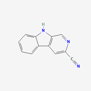 molecular formula C12H7N3 B1320324 9H-吡啶并[3,4-b]吲哚-3-碳腈 CAS No. 83911-48-2