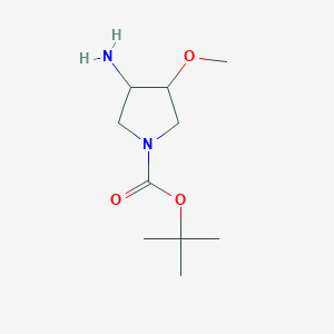molecular formula C10H20N2O3 B1320327 tert-Butyl 3-amino-4-methoxypyrrolidine-1-carboxylate CAS No. 114214-52-7