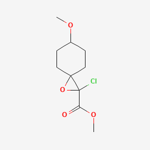 molecular formula C10H15ClO4 B13203271 Methyl 2-chloro-6-methoxy-1-oxaspiro[2.5]octane-2-carboxylate 