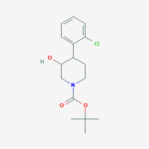 molecular formula C16H22ClNO3 B13203284 tert-Butyl 4-(2-chlorophenyl)-3-hydroxypiperidine-1-carboxylate 