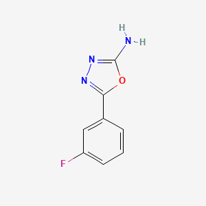 molecular formula C8H6FN3O B1320329 5-(3-Fluorophenyl)-1,3,4-oxadiazol-2-amine CAS No. 341978-66-3