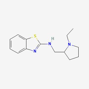 molecular formula C14H19N3S B13203302 N-[(1-ethylpyrrolidin-2-yl)methyl]-1,3-benzothiazol-2-amine 