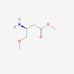 molecular formula C6H13NO3 B13203315 methyl (3S)-3-amino-4-methoxybutanoate 