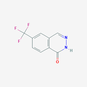 molecular formula C9H5F3N2O B13203378 6-(Trifluoromethyl)phthalazin-1(2H)-one 