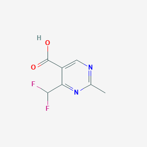 molecular formula C7H6F2N2O2 B13203429 4-(Difluoromethyl)-2-methylpyrimidine-5-carboxylic acid 