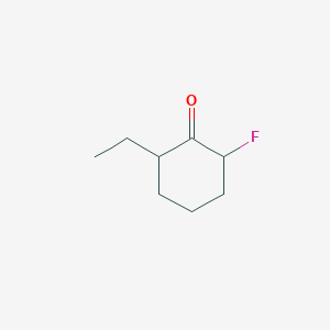 molecular formula C8H13FO B13203466 2-Ethyl-6-fluorocyclohexan-1-one 