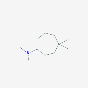 molecular formula C10H21N B13203467 N,4,4-trimethylcycloheptan-1-amine 