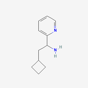 molecular formula C11H16N2 B13203489 2-Cyclobutyl-1-(pyridin-2-yl)ethan-1-amine 
