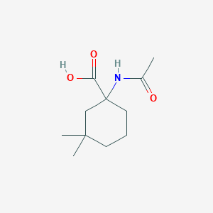molecular formula C11H19NO3 B13203494 1-Acetamido-3,3-dimethylcyclohexane-1-carboxylic acid 