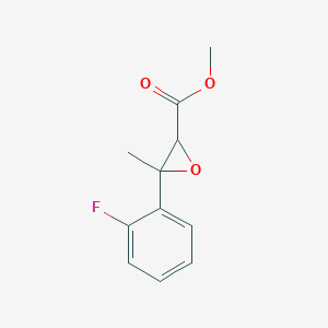 molecular formula C11H11FO3 B13203510 Methyl 3-(2-fluorophenyl)-3-methyloxirane-2-carboxylate 