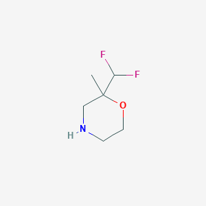 molecular formula C6H11F2NO B13203529 2-(Difluoromethyl)-2-methylmorpholine 