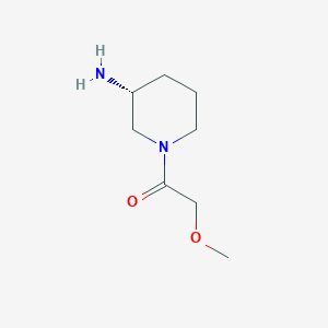 molecular formula C8H16N2O2 B13203536 1-[(3R)-3-Aminopiperidin-1-yl]-2-methoxyethan-1-one 