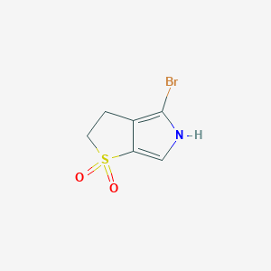 molecular formula C6H6BrNO2S B13203580 4-Bromo-2H,3H,5H-1lambda6-thieno[2,3-c]pyrrole-1,1-dione 
