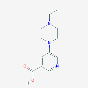 molecular formula C12H17N3O2 B13203606 5-(4-Ethylpiperazin-1-yl)pyridine-3-carboxylic acid 