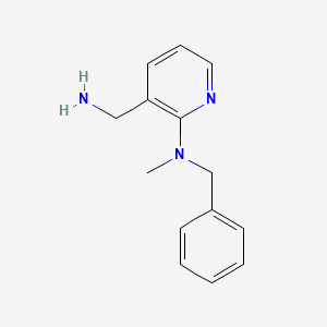 molecular formula C14H17N3 B1320361 3-(aminomethyl)-N-benzyl-N-methylpyridin-2-amine CAS No. 1016523-37-7