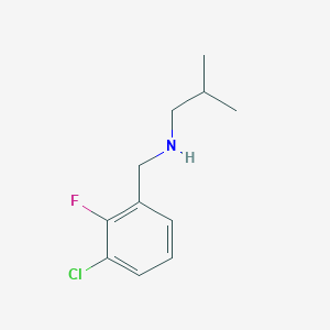 molecular formula C11H15ClFN B13203627 [(3-Chloro-2-fluorophenyl)methyl](2-methylpropyl)amine 