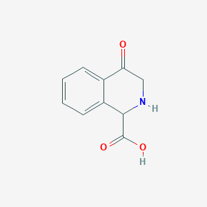 molecular formula C10H9NO3 B13203658 4-Oxo-1,2,3,4-tetrahydroisoquinoline-1-carboxylic acid 