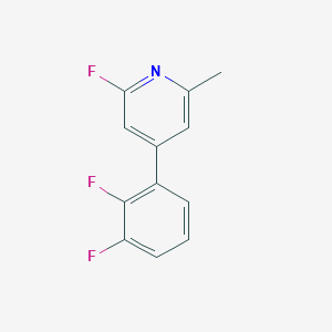 molecular formula C12H8F3N B13203677 4-(2,3-Difluorophenyl)-2-fluoro-6-methylpyridine 
