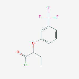 molecular formula C11H10ClF3O2 B1320368 2-[3-(Trifluoromethyl)phenoxy]butanoyl chloride CAS No. 60626-15-5