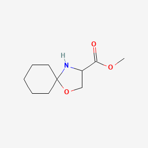 molecular formula C10H17NO3 B13203719 Methyl 1-oxa-4-azaspiro[4.5]decane-3-carboxylate 