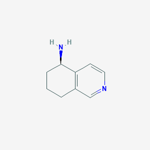 molecular formula C9H12N2 B13203730 (5R)-5,6,7,8-Tetrahydroisoquinolin-5-amine 