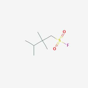 molecular formula C7H15FO2S B13203752 2,2,3-Trimethylbutane-1-sulfonyl fluoride 