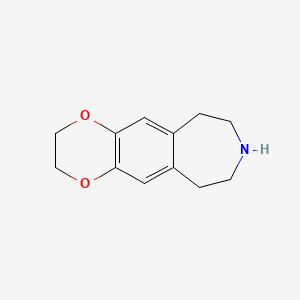 molecular formula C12H15NO2 B13203775 4,7-Dioxa-13-azatricyclo[8.5.0.0,3,8]pentadeca-1(10),2,8-triene 
