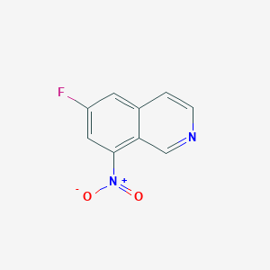 molecular formula C9H5FN2O2 B13203804 6-Fluoro-8-nitroisoquinoline 