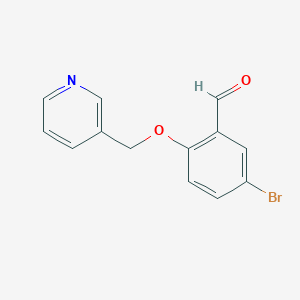 molecular formula C13H10BrNO2 B1320386 5-溴-2-(吡啶-3-基甲氧基)苯甲醛 CAS No. 892873-56-2