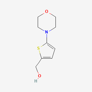 molecular formula C9H13NO2S B1320387 [5-(Morpholin-4-yl)thiophen-2-yl]methanol CAS No. 910036-90-7