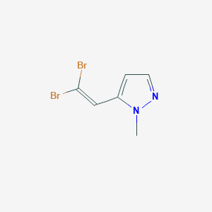 molecular formula C6H6Br2N2 B13203872 5-(2,2-Dibromoethenyl)-1-methyl-1H-pyrazole 