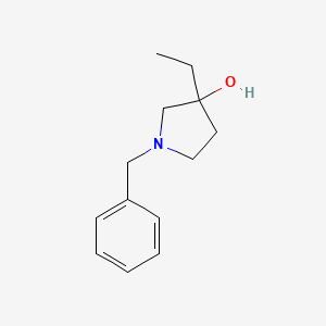 molecular formula C13H19NO B13203946 1-Benzyl-3-ethyl-pyrrolidin-3-OL 